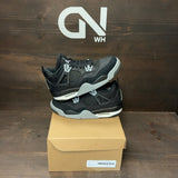 Jordan 4 Retro Black Canvas (GS) Size 4.5Y (Pre-Owned) - front