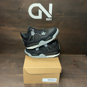 Jordan 4 Retro Black Canvas (GS) Size 4.5Y (Pre-Owned) - front