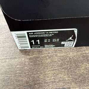 Jordan 14 Retro Black University Blue (2026) Size 11 (Pre-Owned) - Image 6