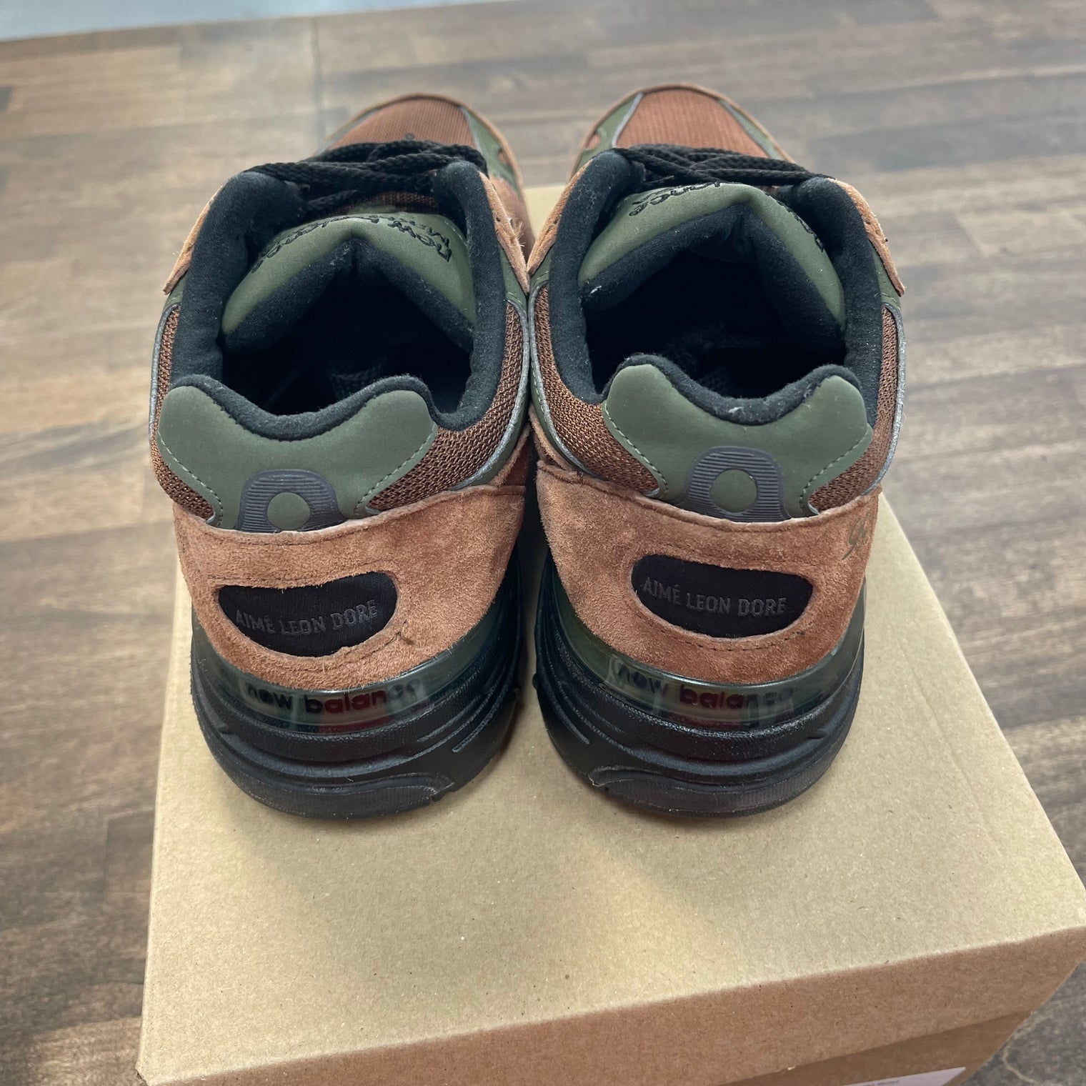 Aime Leon Brown Green Beef & Broccoli New Balance 993 (USED, No Box)