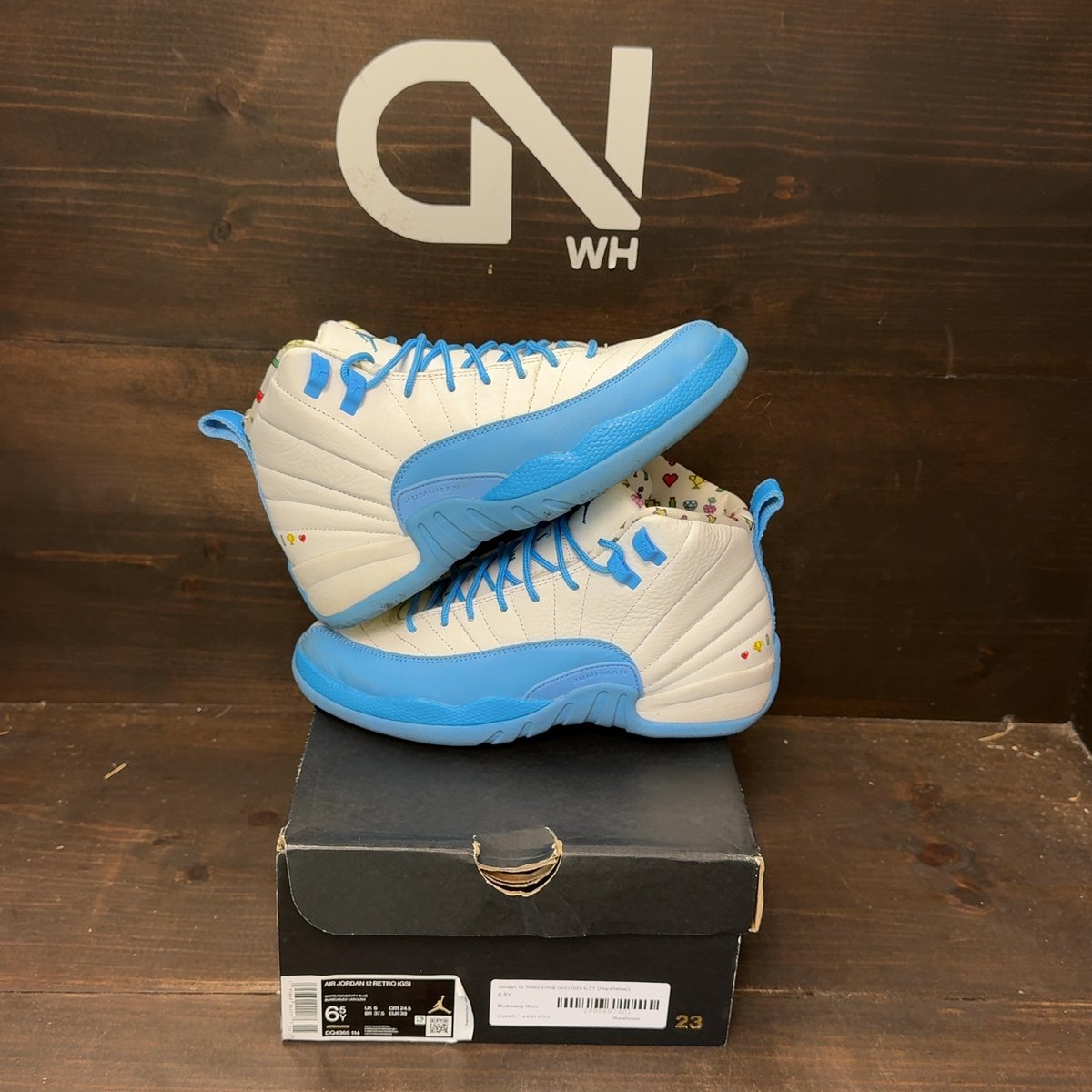 Jordan 12 Retro Emoji (GS) Size 6.5Y (Pre-Owned) - front