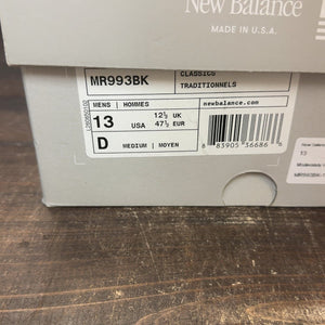 New Balance 993 Kith Black (Standard Width) Size 13 (Pre-Owned) - aux