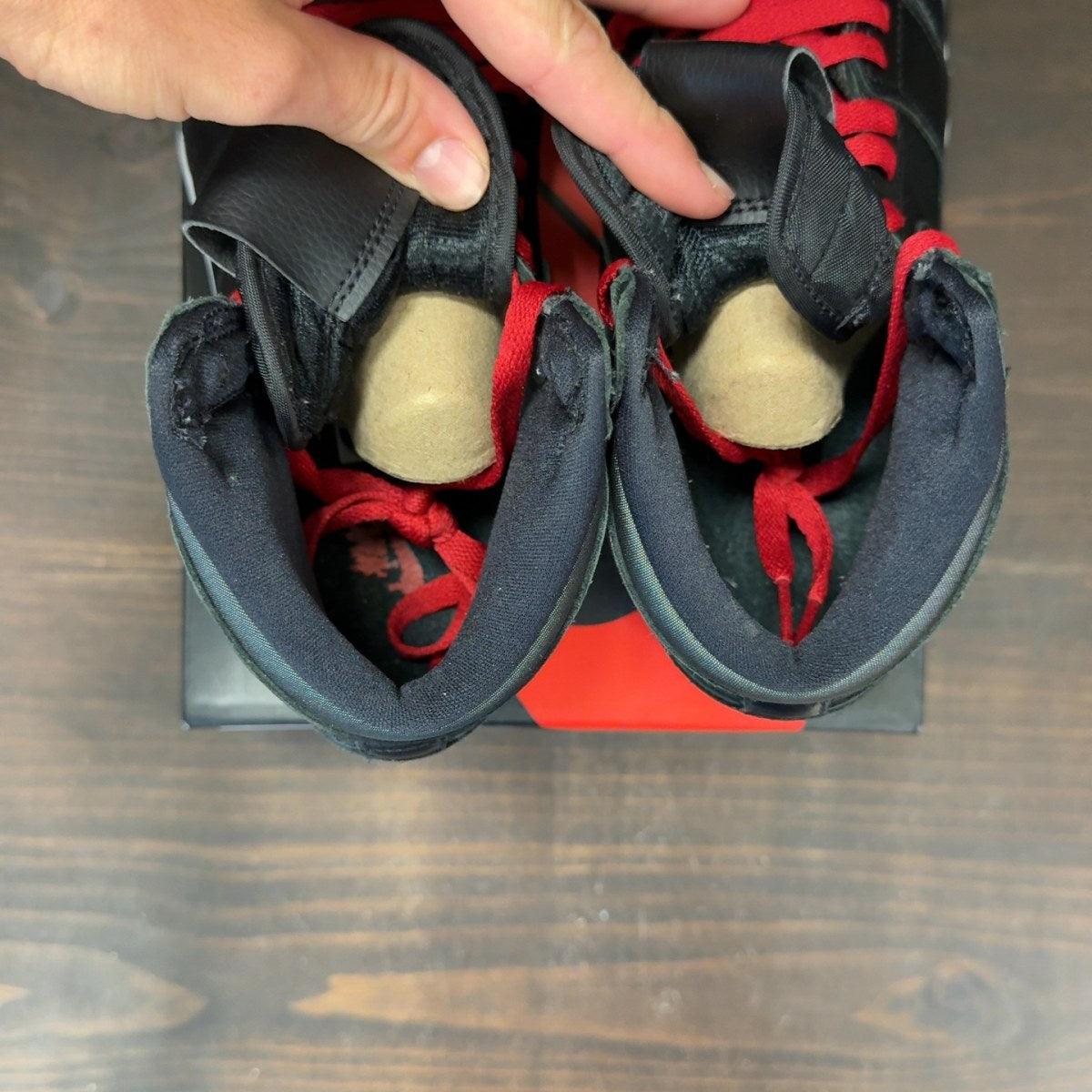 Jordan 1 Retro High Black Satin Gym Red Black (GS) - Image 6