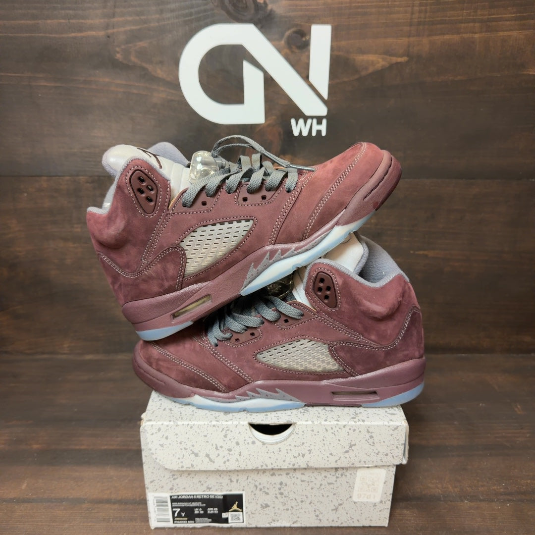 Jordan 5 Retro Burgundy (2023) (GS) Size 7Y (Pre-Owned)