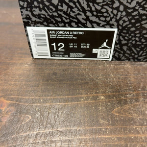Jordan 3 Retro Cement Grey Size 12 (Pre-Owned) - aux