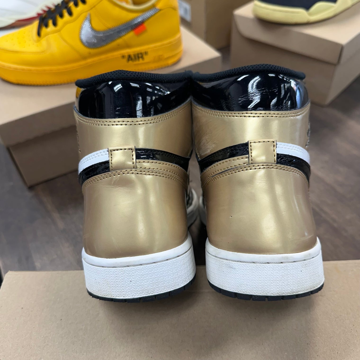 Patent Gold Jordan 1 High (USED,No Box)