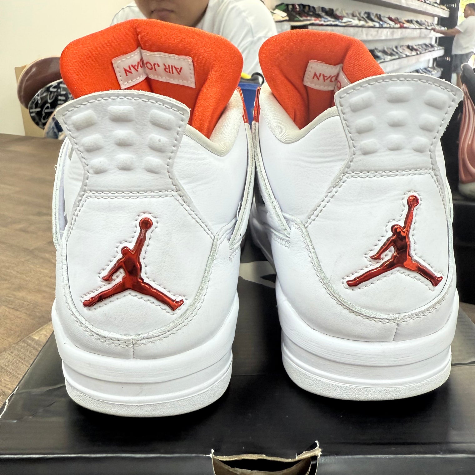 Metallic Orange Jordan 4 Retro (B-Grade) (USED, Replacement Box)
