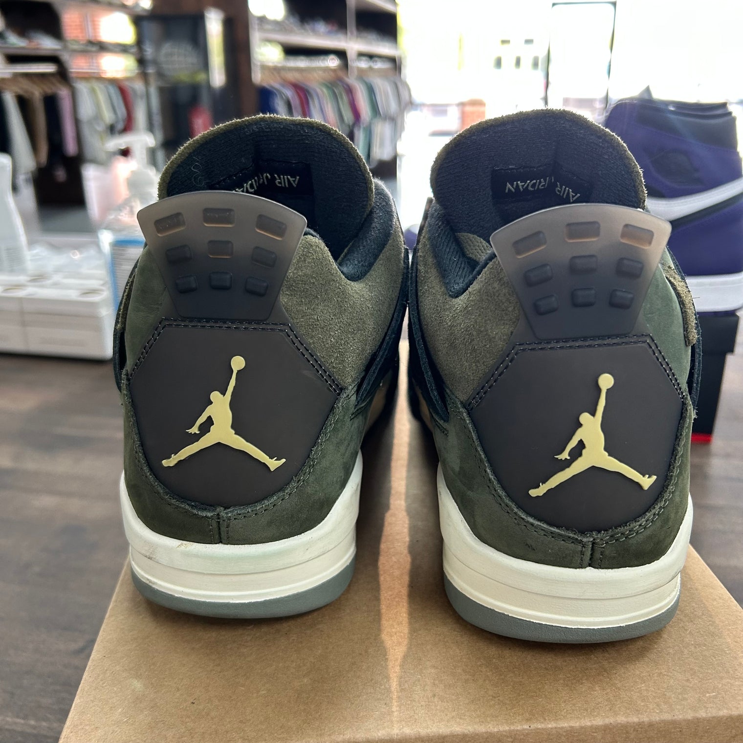 Craft Olive Jordan 4 Retro (USED, No Box)