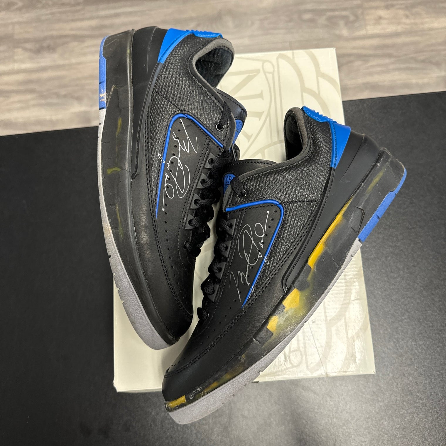 Off-White x Air Jordan 2 Retro SP Low Black Varsity Royal (USED)