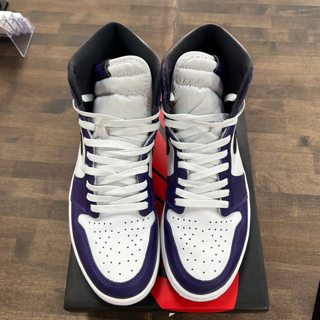 Court Purple White Jordan 1 High Retro (USED)
