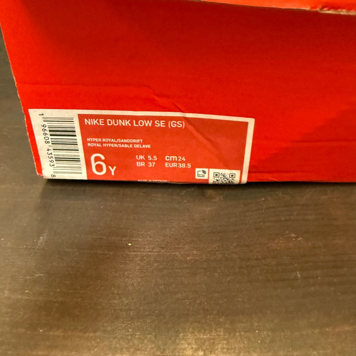 Nike Dunk Low Salmon Toe (GS) Size 6Y (Pre-Owned) - Image 7