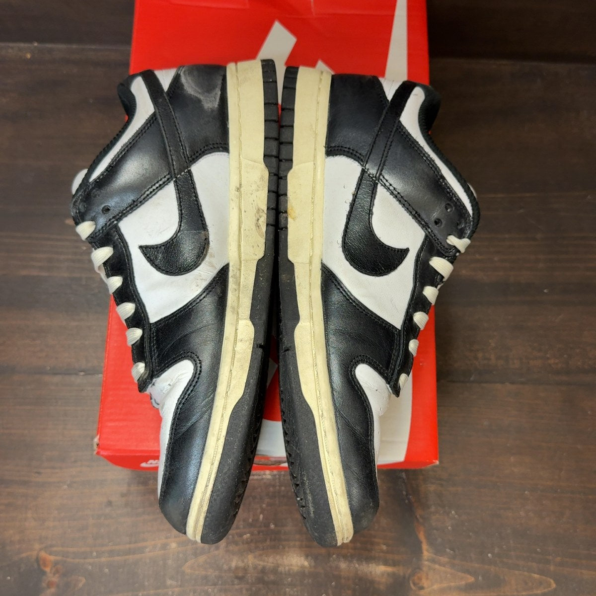 Nike Dunk Low Vintage Panda (Women's) Size 10W (Pre-Owned) - aux