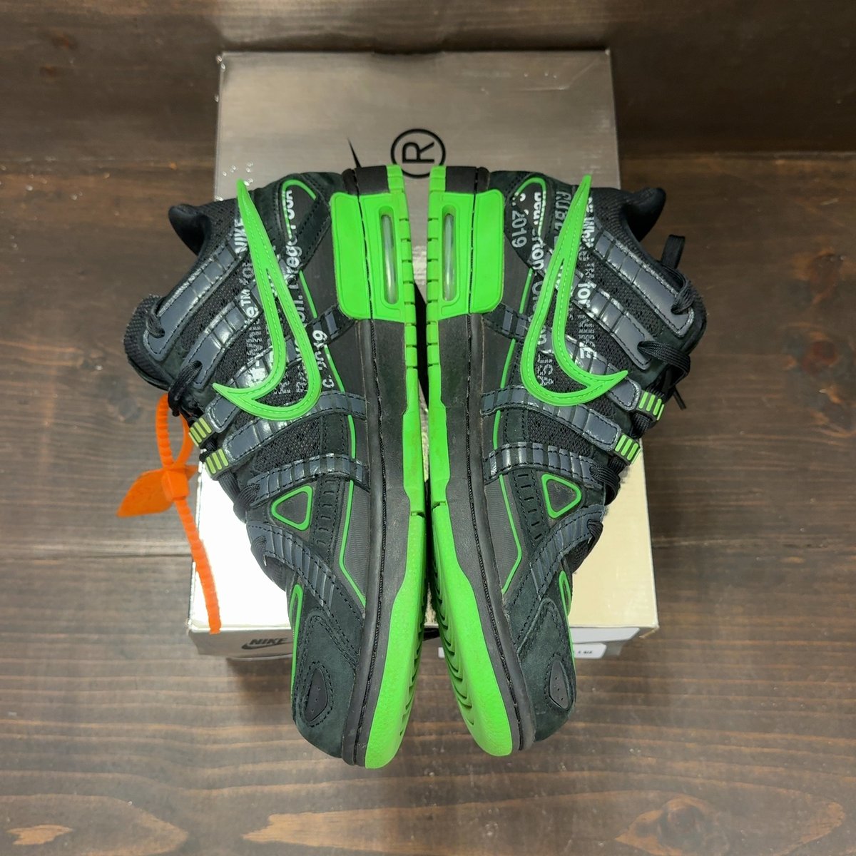 Nike Air Rubber Dunk Off-White Green Strike Size 9.5 (Pre-Owned) - aux