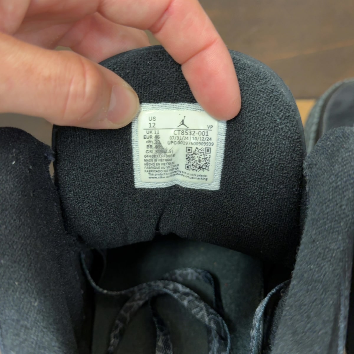 Jordan 3 Retro Black Cat (2025) Size 12 (Pre-Owned) - Image 7