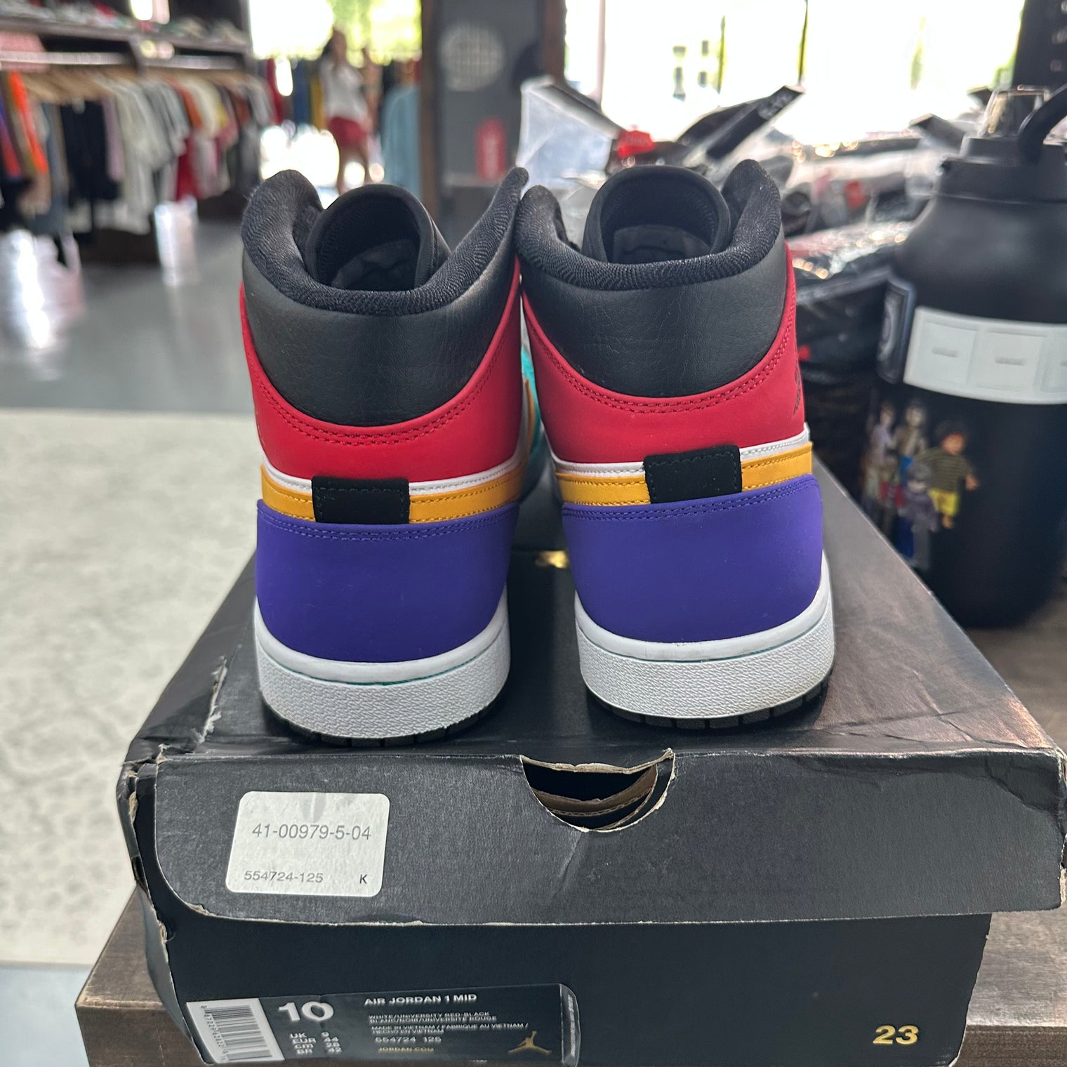 Bred Multi-Color Jordan 1 Mid (USED)