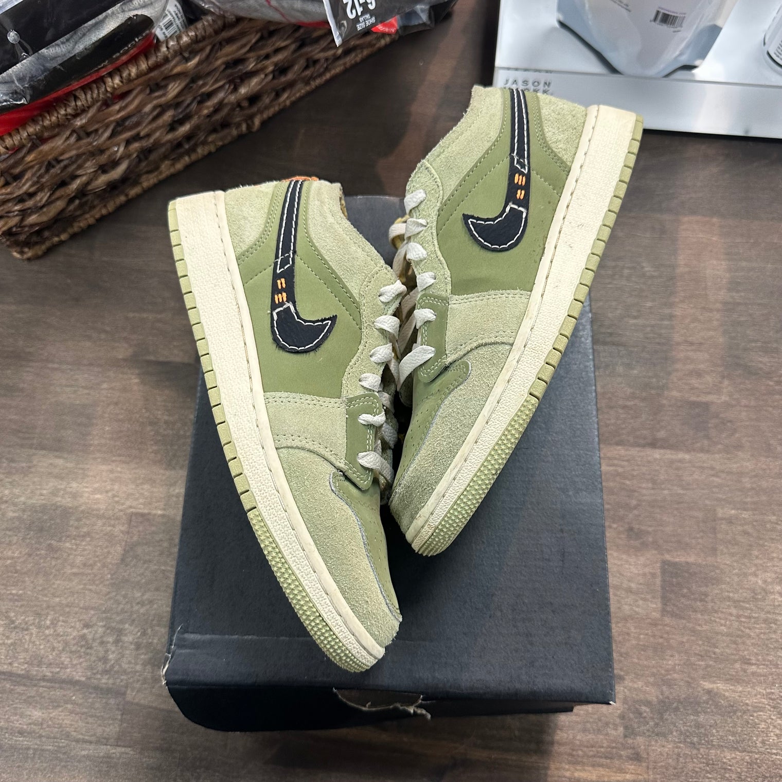 Sky J Light Olive Jordan 1 Low (GS) (USED)
