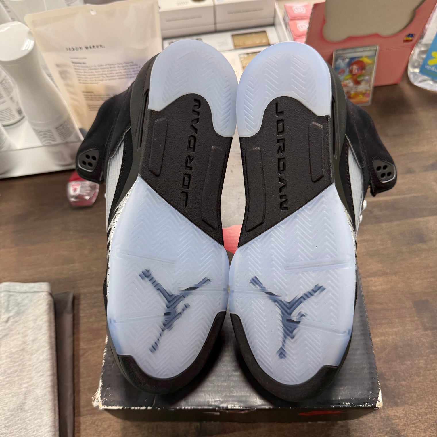 (GS) Black Metallic Jordan 5 (Lightly Worn)