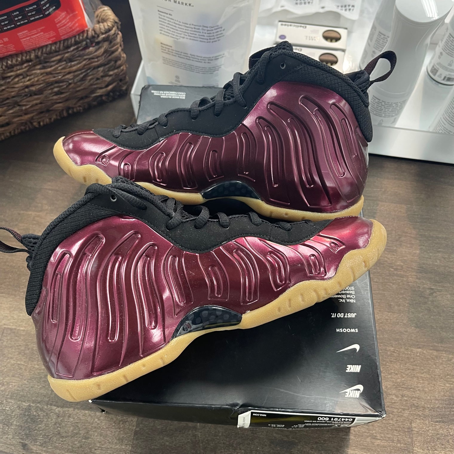 (GS) Maroon Nike Foamposite (USED,No Lid)