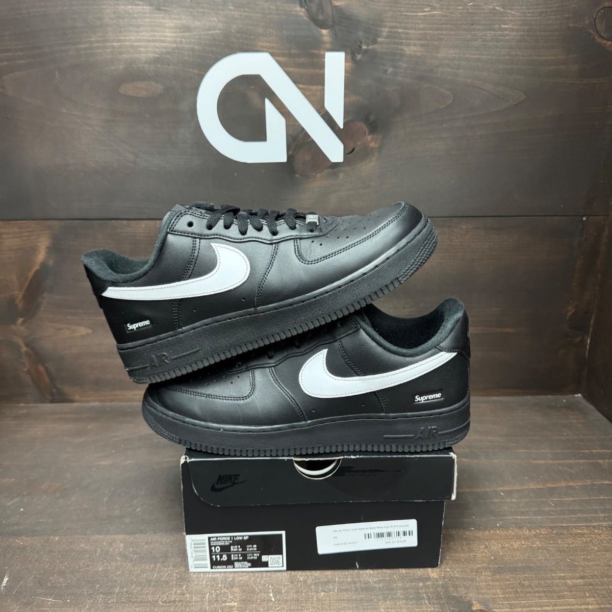 Nike Air Force 1 Low Supreme Black White - Image 1