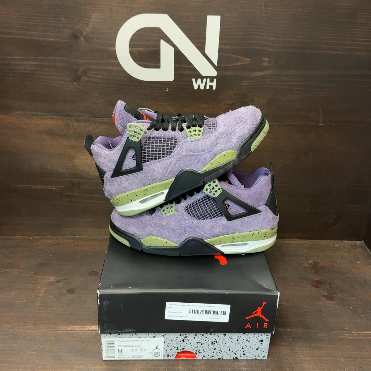 Jordan 4 Retro Canyon Purple (Women's) Size 9W (Pre-Owned) - front
