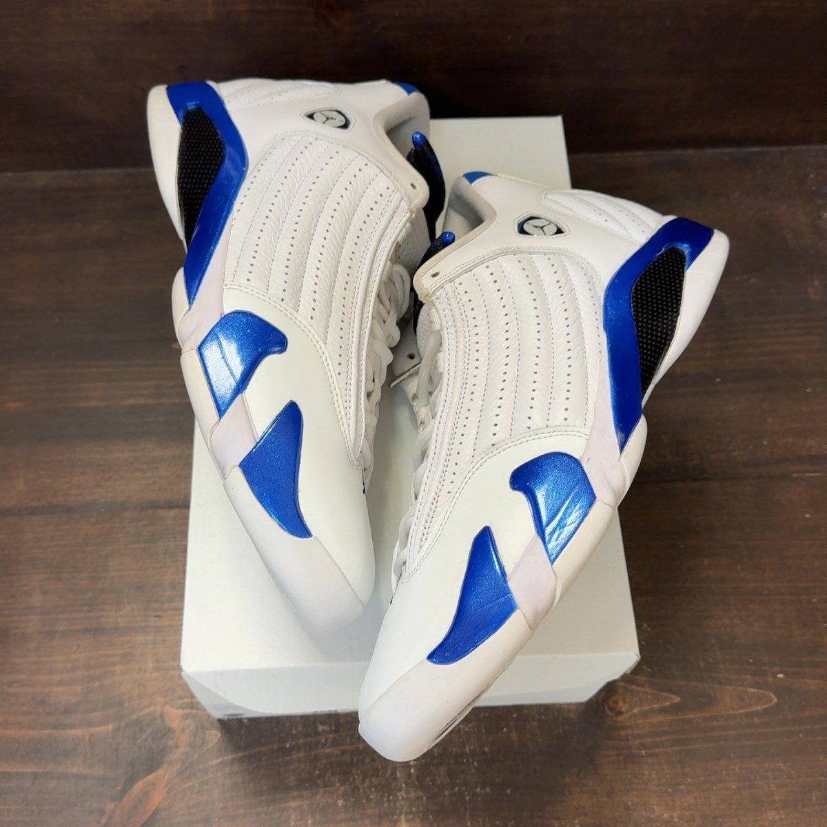 Jordan 14 Retro White Hyper Royal Size 13 (Pre-Owned) - Image 2