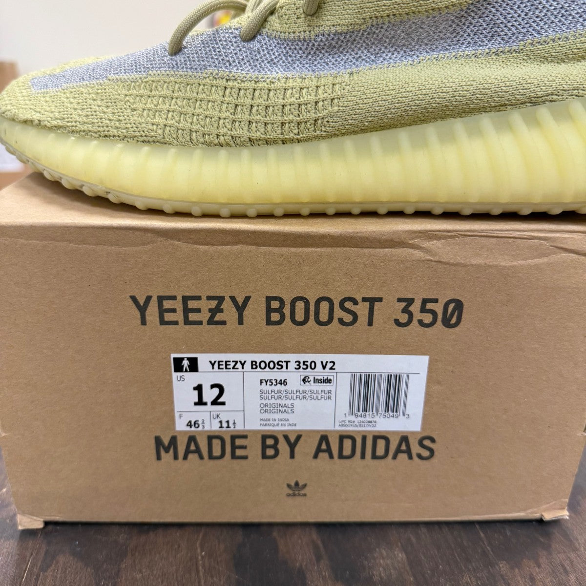 adidas Yeezy Boost 350 V2 Sulfur - Image 7