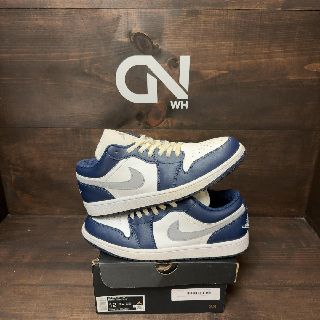 Jordan 1 Low Wolf Grey Midnight Navy - Image 1