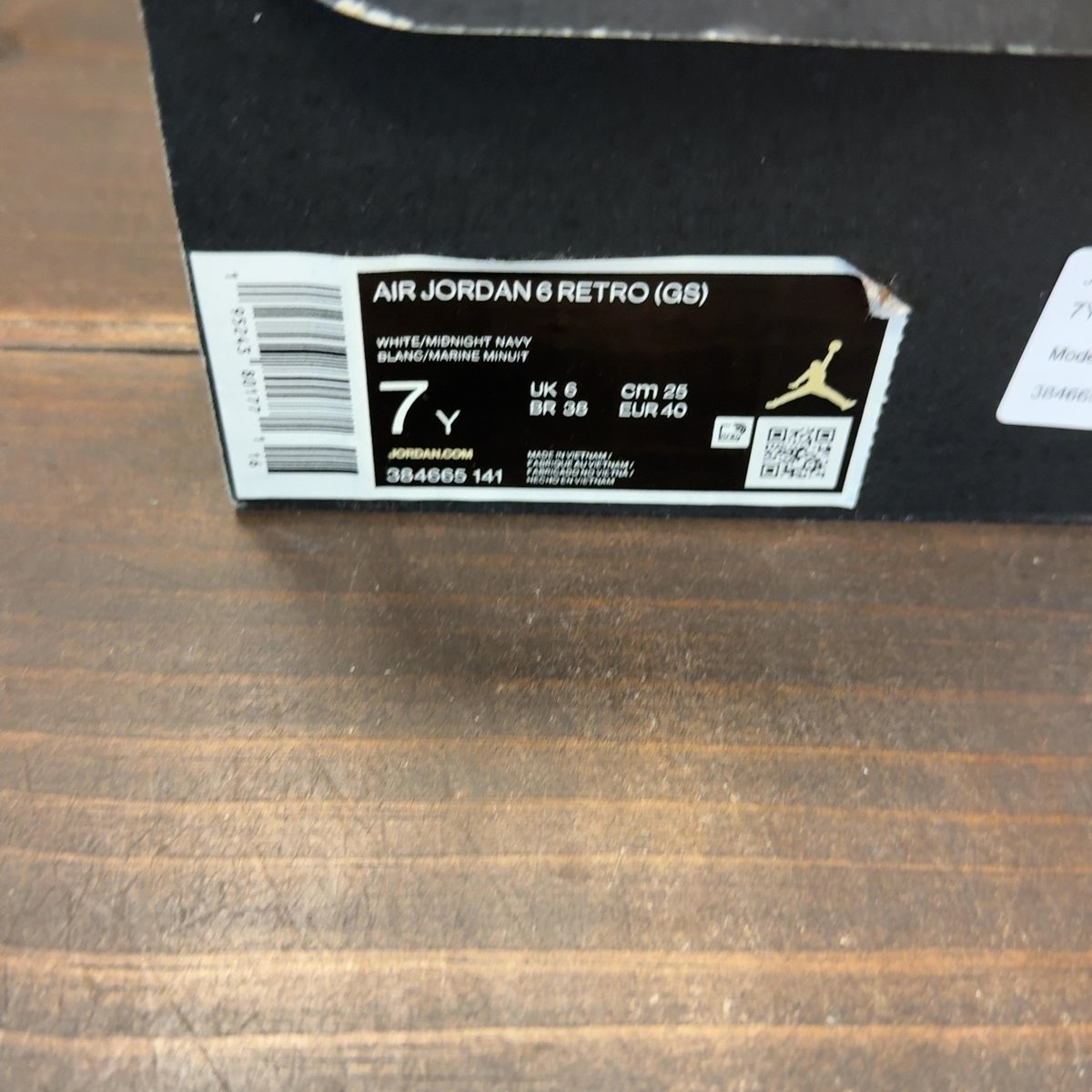 Jordan 6 Retro Midnight Navy (2022) (GS) Size 7Y (Pre-Owned) - aux
