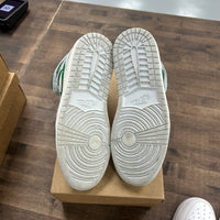 Jordan 1 Mid White Pure Platinum Pine Green (US 10.5) (USED,No Box)