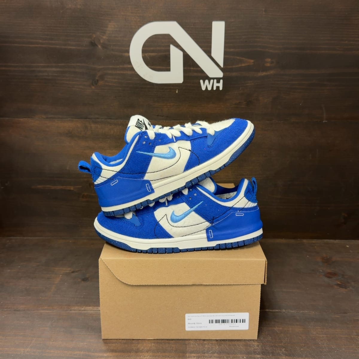 Nike Dunk Low Disrupt 2 White University Blue (Women's) Size 6W (Pre-Owned) - front
