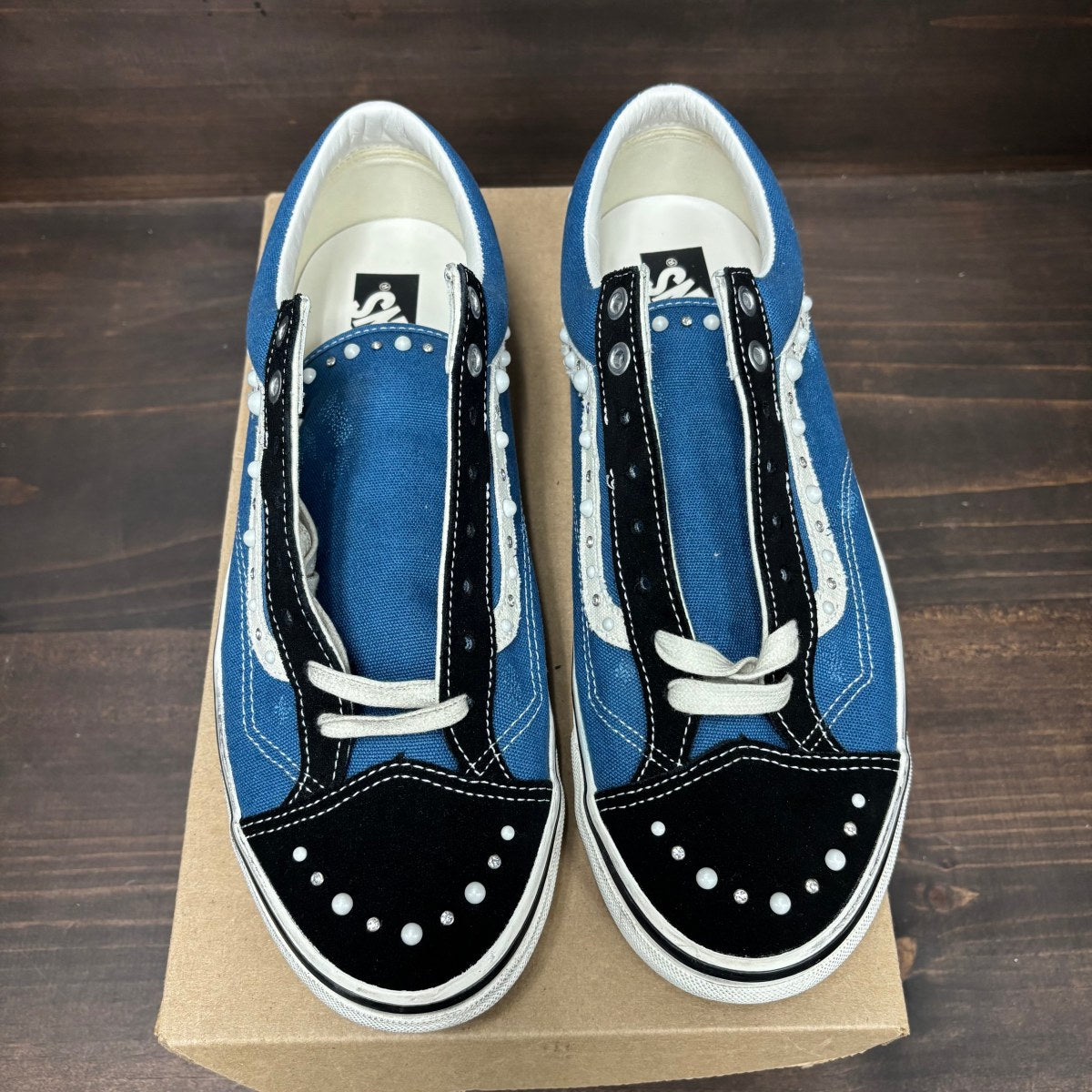 Vans LX Old Skool 36 Pearlized Pack Black Navy Size 12 (Pre-Owned) - Image 3