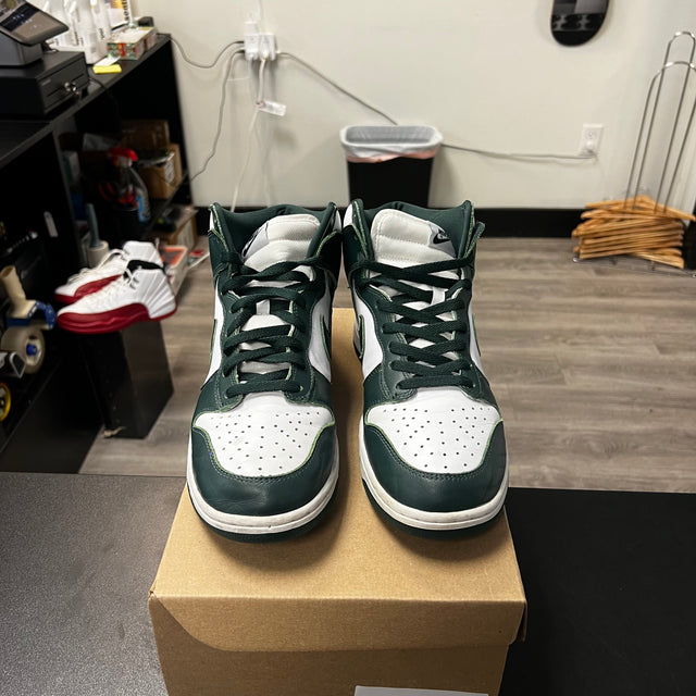 Spartan Green Dunk High (USED, no box)