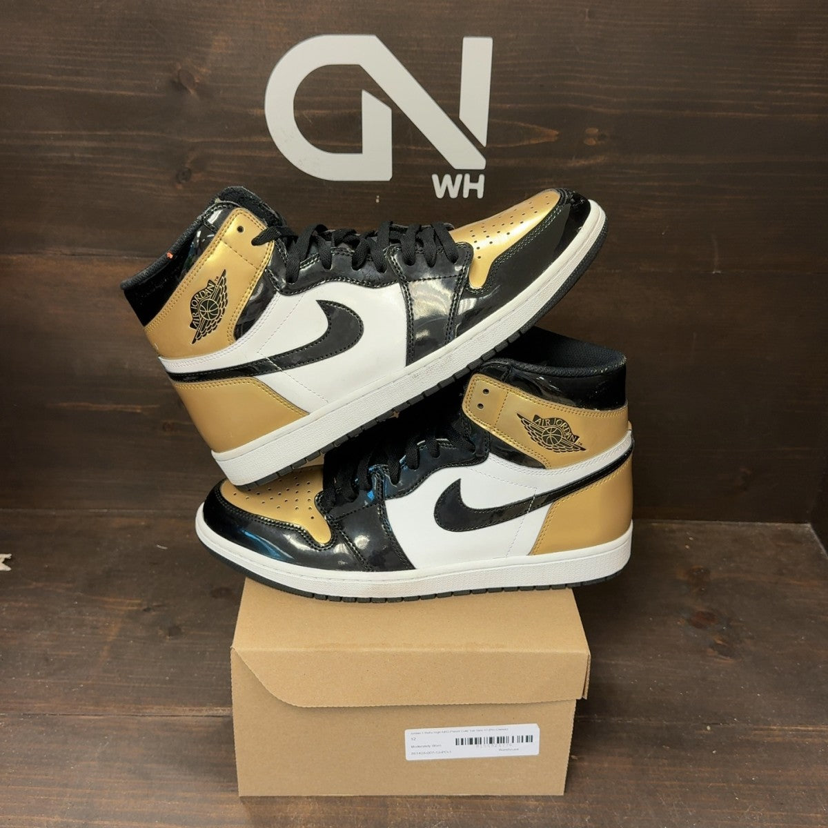 Jordan 1 Retro High NRG Patent Gold Toe Size 12 (Pre-Owned) - Image 1