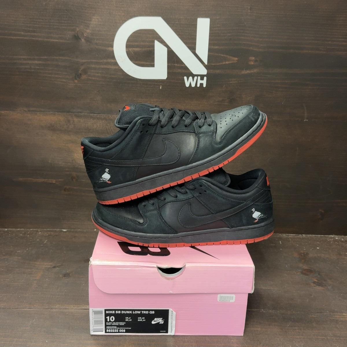 Nike SB Dunk Low Black Pigeon - Image 1