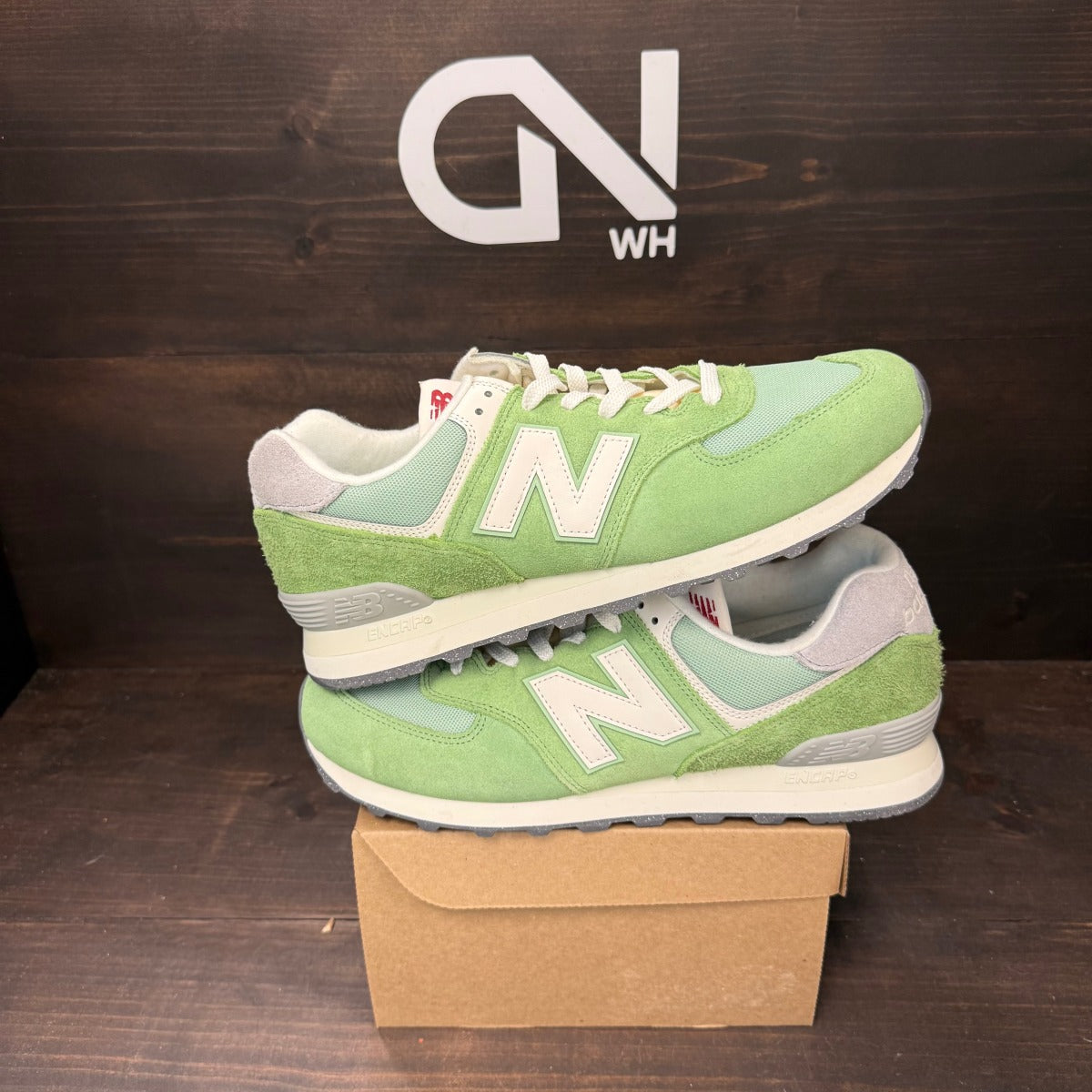 New Balance 574 Chive Sea Salt Size 11.5 (Pre-Owned) - Image 1