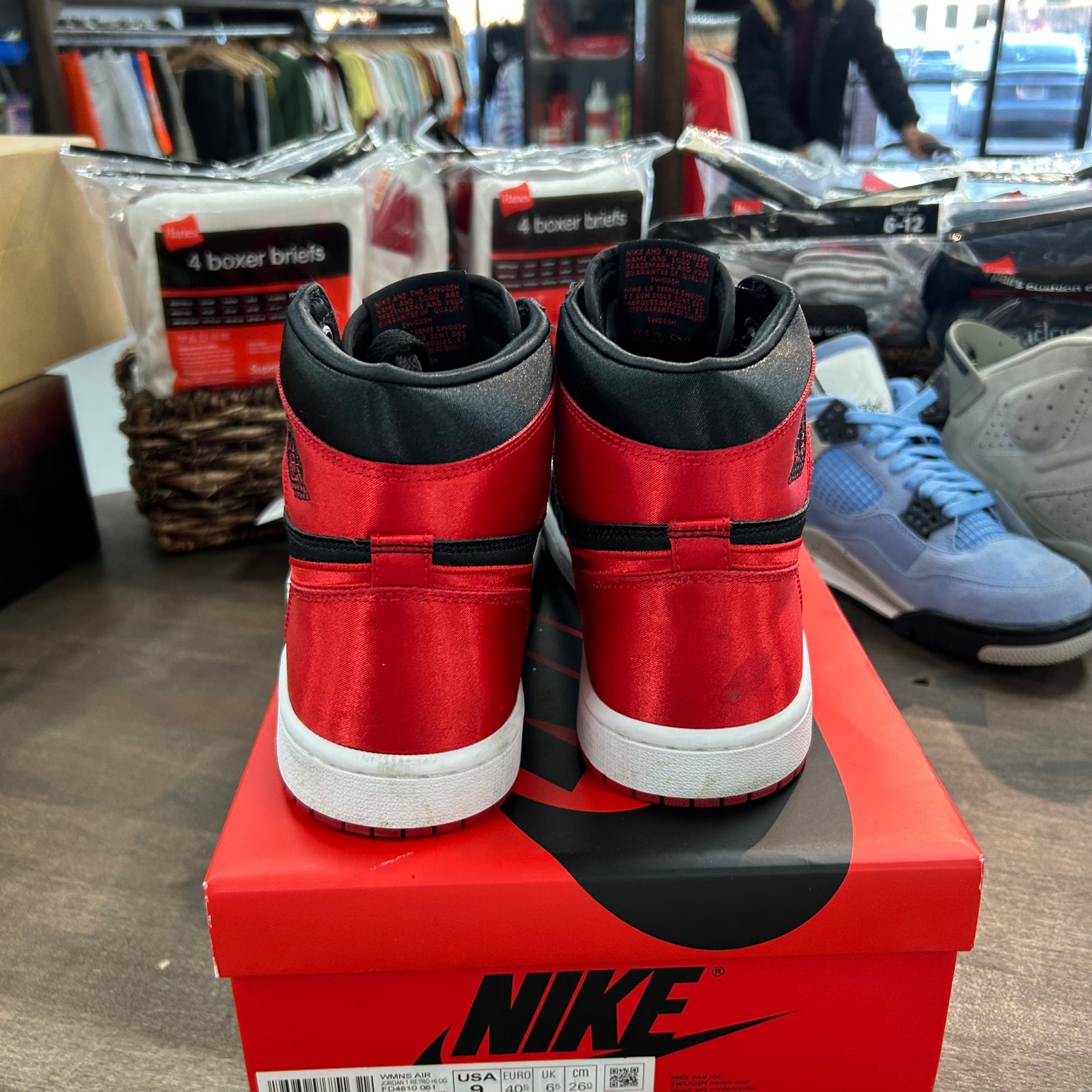 Satin Bred Jordan 1 High OG (Women's) (USED)