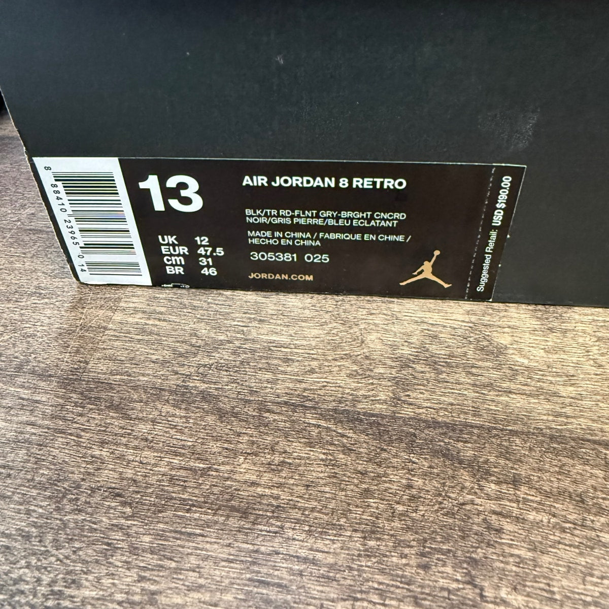 Jordan 8 Retro Aqua (2015) Size 13 (Pre-Owned) - Image 6
