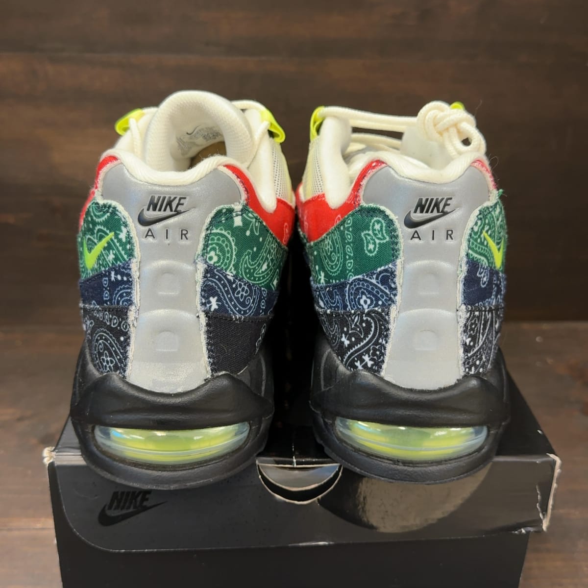 Nike Air Max 95 OG Big Bubble Neon Paisley Bandana Size 15 (Pre-Owned) - aux