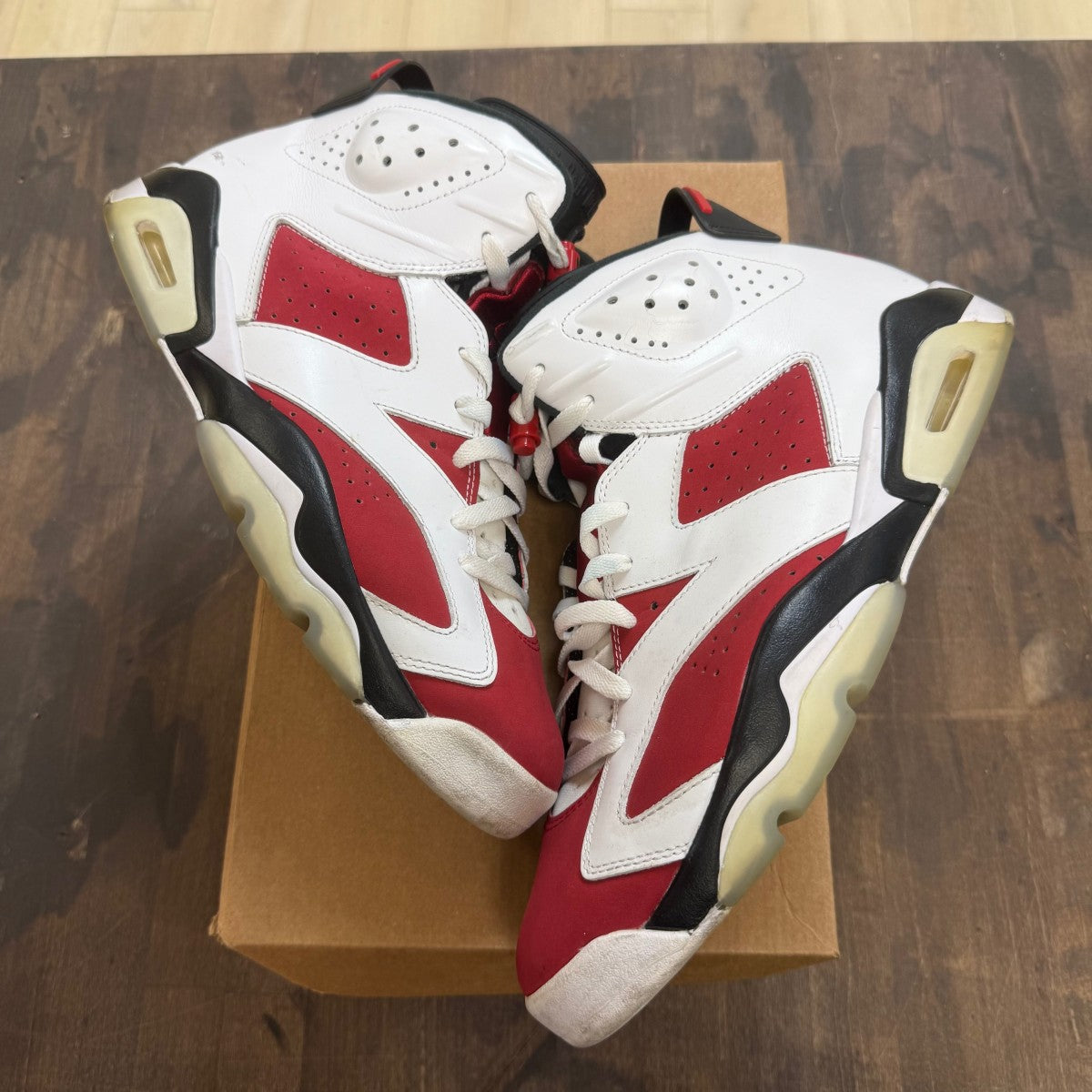 Jordan 6 Retro Carmine (2021) Size 11 (Pre-Owned) - Image 1