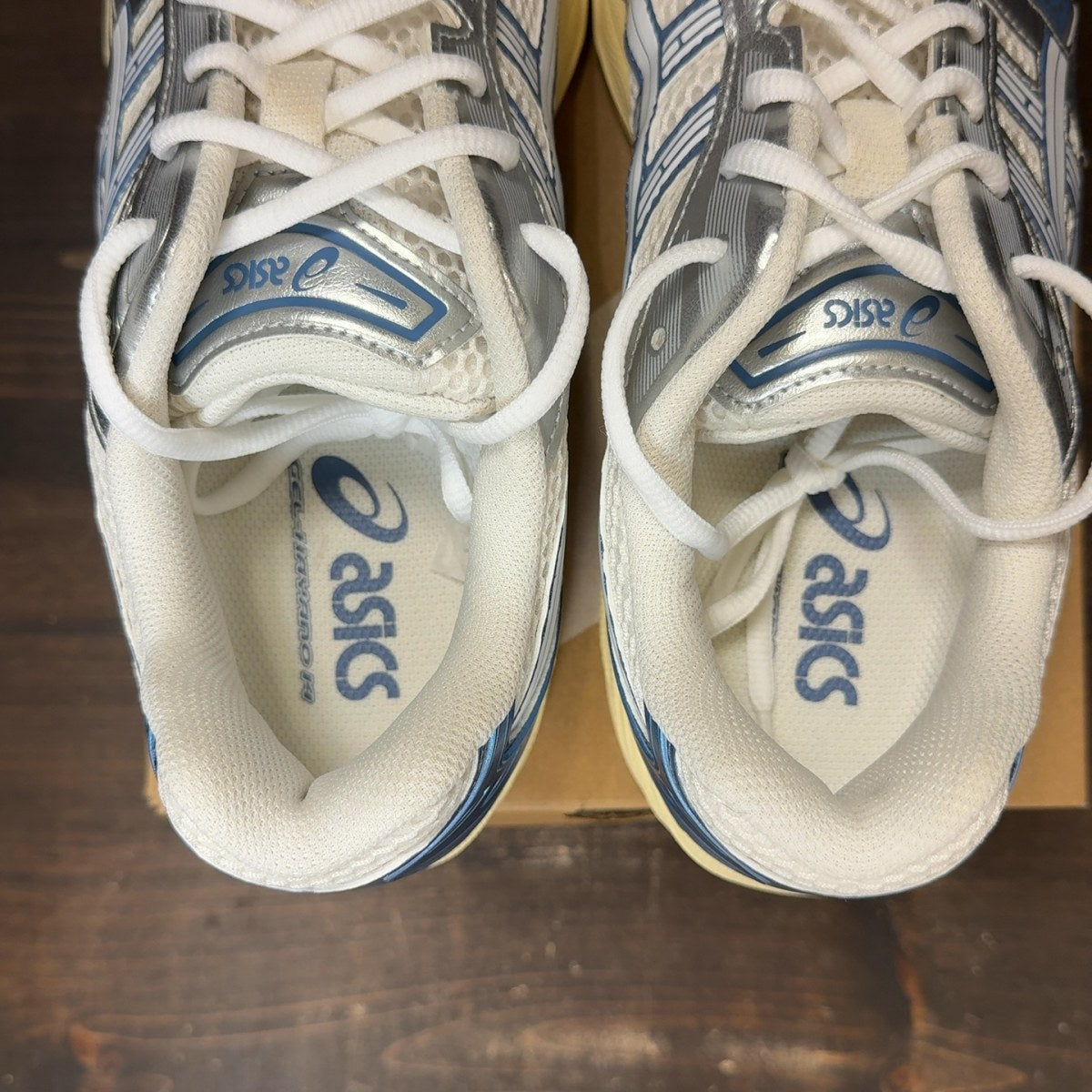 ASICS Gel-Kayano 14 Cream Metallic Blue Size 9 (Pre-Owned) - aux