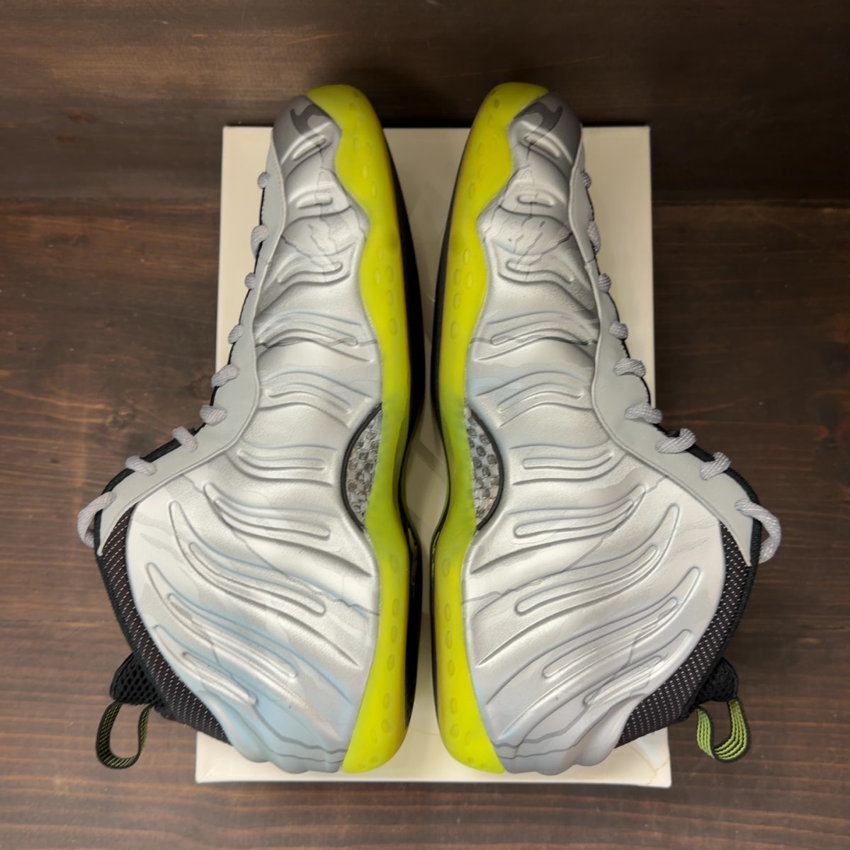 Nike Air Foamposite One Silver Volt Camo Size 13 (Pre-Owned)