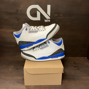 Jordan 3 Retro Racer Blue Size 9 (Pre-Owned) - Image 1