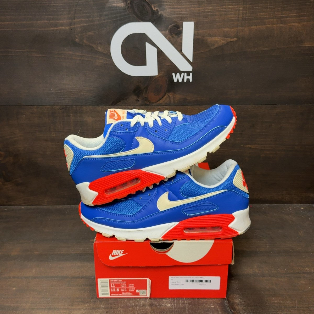 Nike Air Max 90 Hyper Royal Crimson Size 11 (Pre-Owned) - Image 1