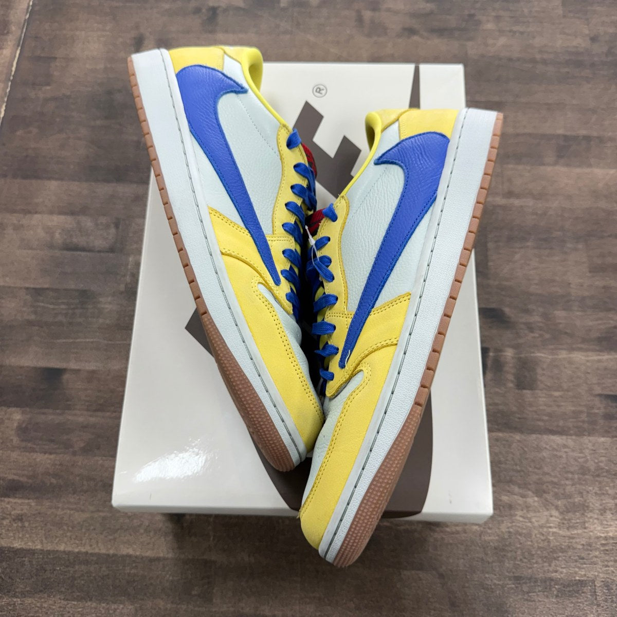 Jordan 1 Retro Low OG SP Travis Scott Canary (Women's) - Image 1