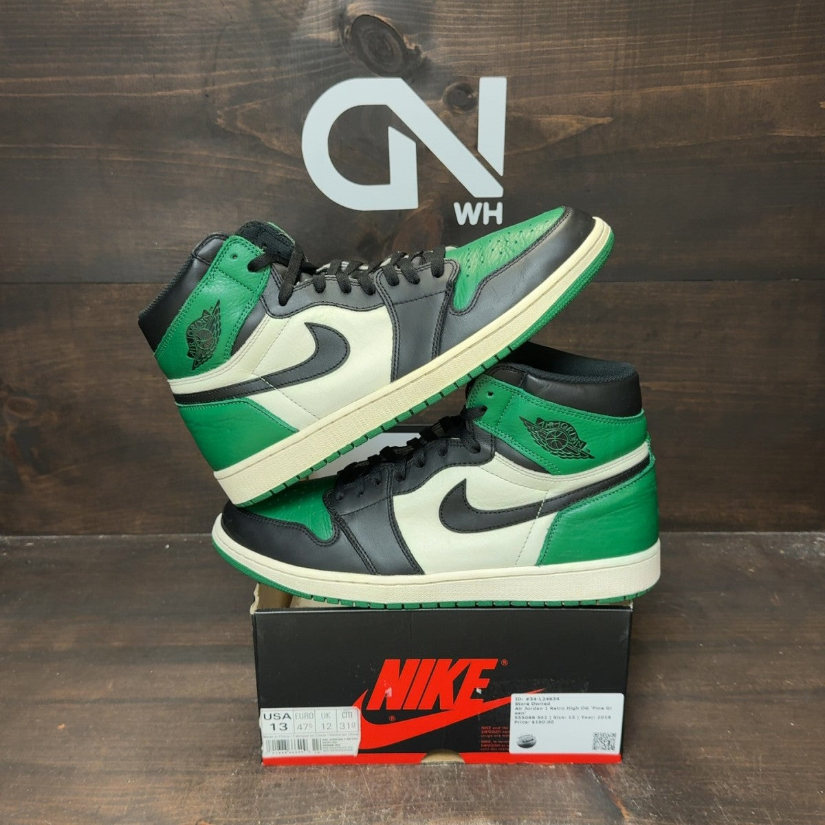 Jordan 1 Retro High Pine Green Size 13 (Pre-Owned)