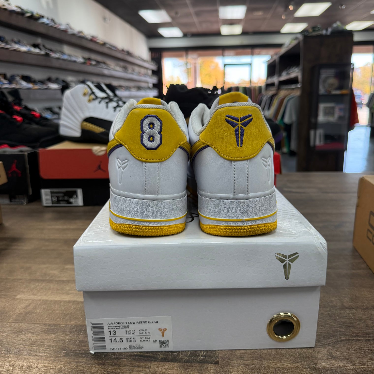 Kobe Bryant Lakers Home Nike Air Force 1 Low Retro QS (USED)