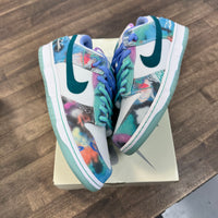 Futura Laboratories Bleached Aqua Nike SB Dunk Low (Lightly Worn)