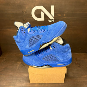 Jordan 5 Retro Blue Suede Size 12 (Pre-Owned) - Image 1