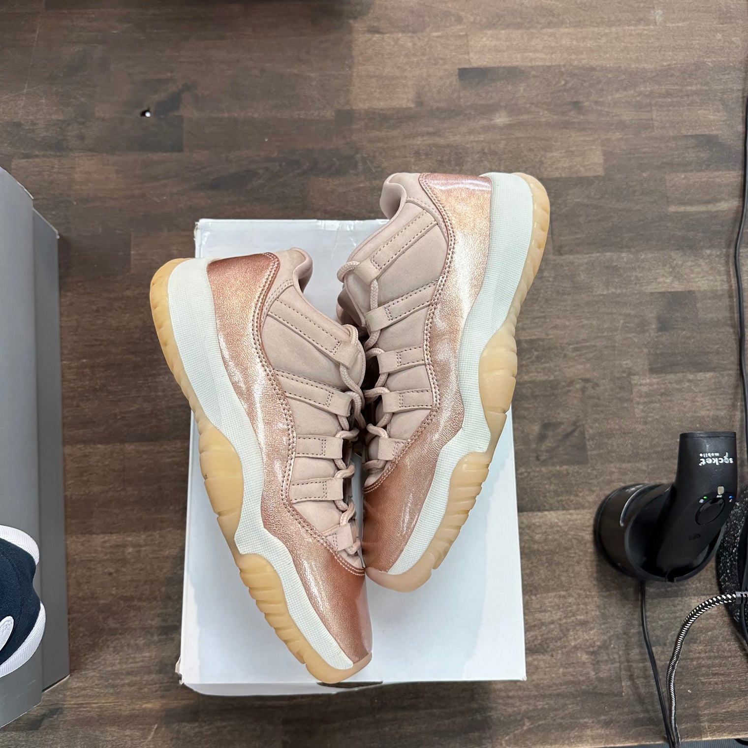 Rose Gold Jordan 11 Retro Low (Women's) (USED)