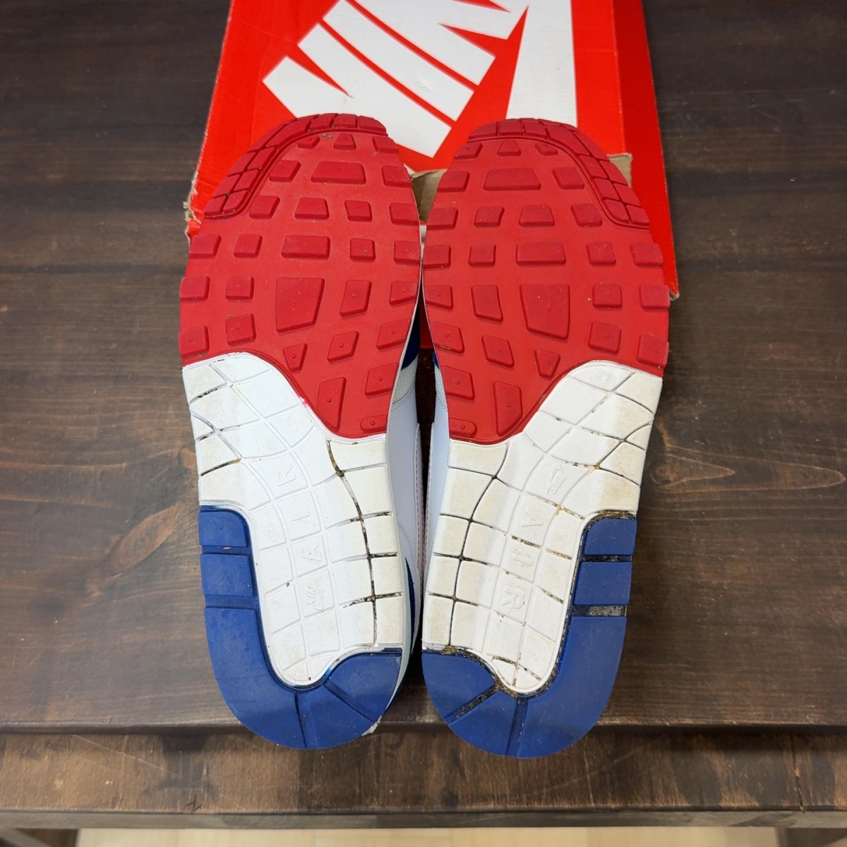 Nike Air Max 1 White Red Blue Size 9.5 (Pre-Owned) - Image 7